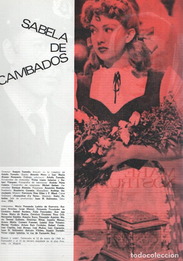 Postais: Ficha cine Suevia Films: Sabela de Cambados y Mare Nostrum - varios