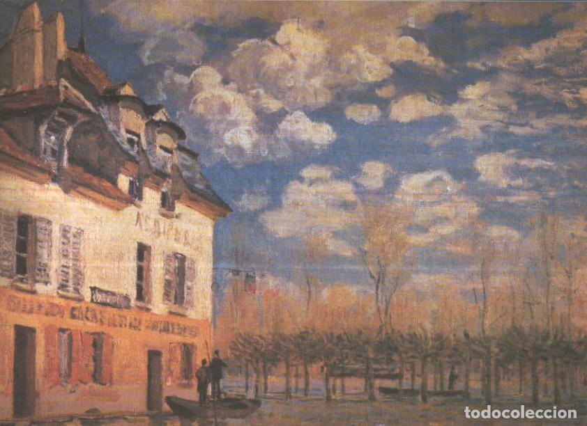 Postais: Lamina numero 39: Alfred Sisley: La barca durante la inundacion - Varios
