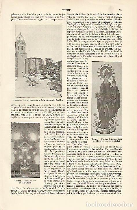 Postkarten: LAMINA ESPASA 838: Imagenes de Tremp Lleida - Varios Autores