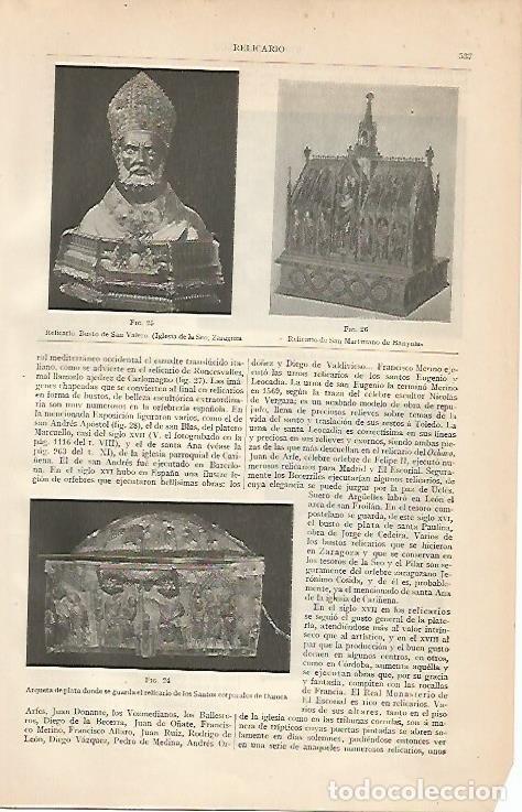 Cartoline: LAMINA ESPASA 985: Relicarios de Zaragoza y Banyoles - Varios Autores