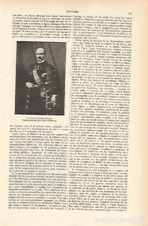 Postcards: LAMINA ESPASA 9194: Conde Esteban Bethlen por Hoffmann - Varios