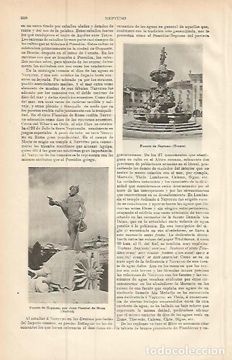 Postkarten: LAMINA ESPASA 9397: Fuente de Neptuno en Trento y en Madrid - Varios