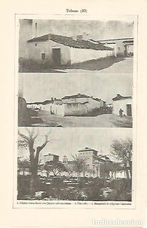 Postales: LAMINA ESPASA 1248: Vistas de El Toboso Toledo - Varios Autores