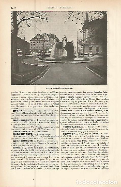 Postcards: LAMINA ESPASA 9550: Fuente de las Nornas en Munich. Alemania - Varios