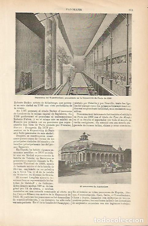 Postais: LAMINA ESPASA 1447: Panorama del Transiberiano exposicion Universal de Paris 1900 - Varios Autores