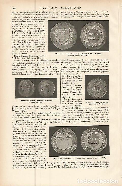 Postkarten: LAMINA ESPASA 9613: Monedas de Nueva Granada Colombia - Varios