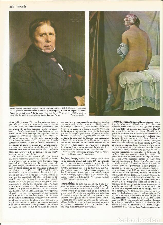 Cartoline: LAMINA MONITOR 0097: AUTORRETRATO Y LA BA&Ntilde;ISTA DE VALPIN&Ccedil;ON POR J.A.D. INGRES - Varios
