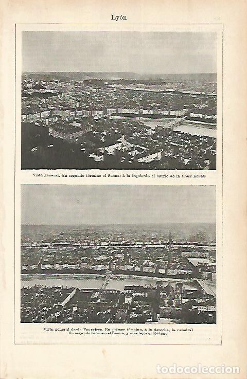 Postkarten: LAMINA ESPASA 1769: Vista general de Lyon Francia - Varios Autores