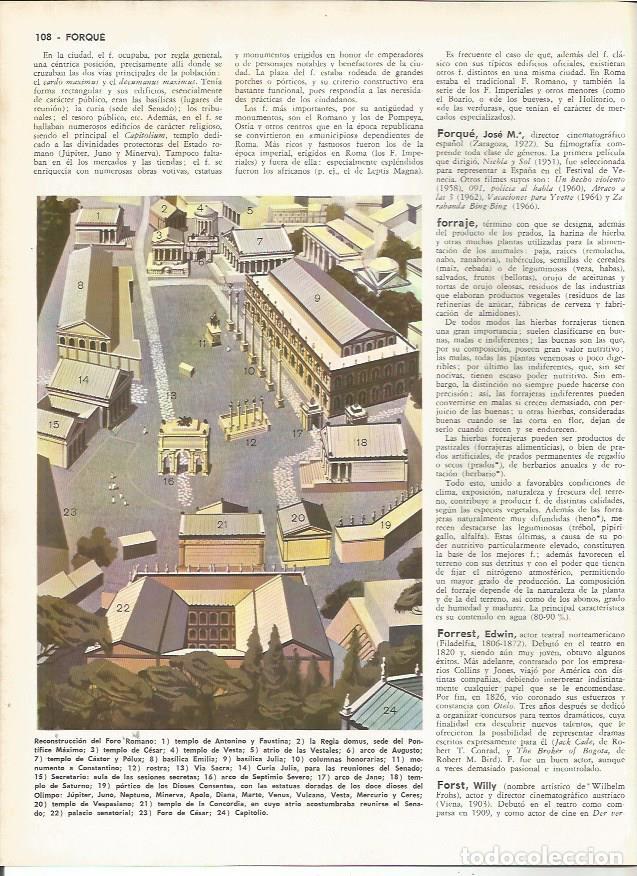 Postcards: LAMINA MONITOR 0164: RECONSTRUCCION DEL FORO EN ROMA - Varios