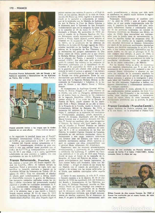 Postcards: LAMINA MONITOR 0185: FRANCISCO FRANCO. BILLETES DE FRANCIA - Varios