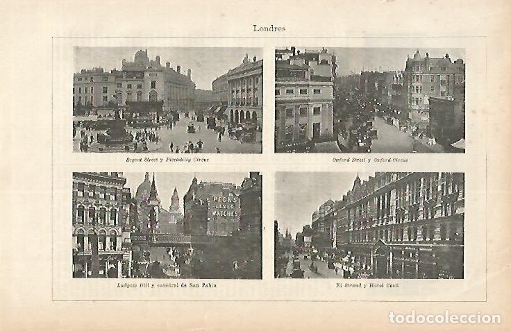 Postcards: LAMINA ESPASA 1893: Londres - Varios Autores