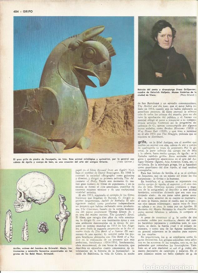 Postcards: LAMINA MONITOR 0269: GRIFO DE PERSEPOLIS. RETRATO DE FRANZ GRILLPARZER - Varios