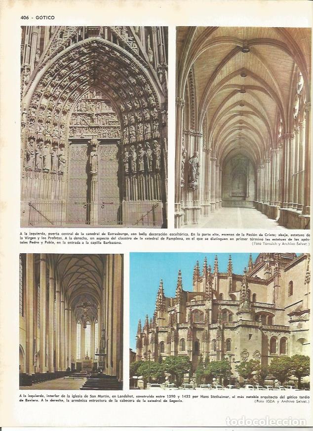 Postkarten: LAMINA MONITOR 0242: CATEDRAL DE ESTRASBURGO Y DE PAMPLONA - Varios