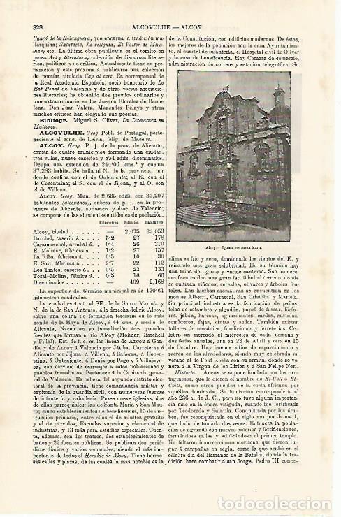 Postais: LAMINA ESPASA 9972: Iglesia de Santa Maria en Alcoy Alicante - Varios