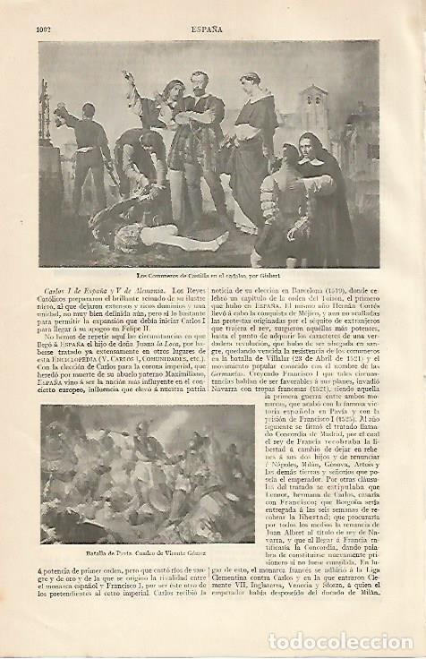 Postcards: LAMINA ESPASA 10298: Los Comuneros de Castilla en el cadalso por Gisbert - Varios