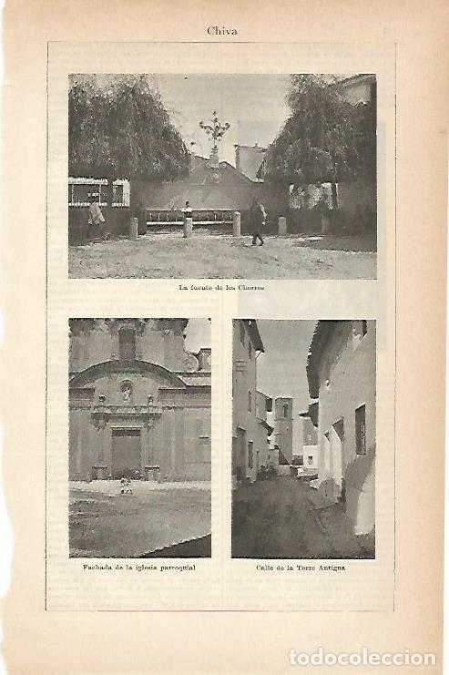 Postkarten: LAMINA ESPASA 1993: Vistas de Chiva Valencia - Varios Autores