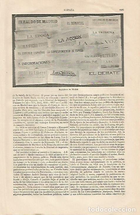 Postkarten: LAMINA ESPASA 10375: Periodicos de Madrid - Varios