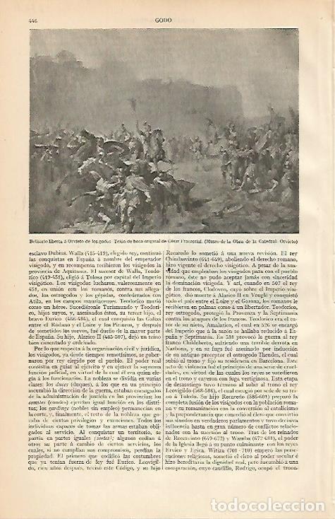 Cartoline: LAMINA ESPASA 2121: Belisario liberta a Orvieto de los godos obra de Fracassini - Varios Autores