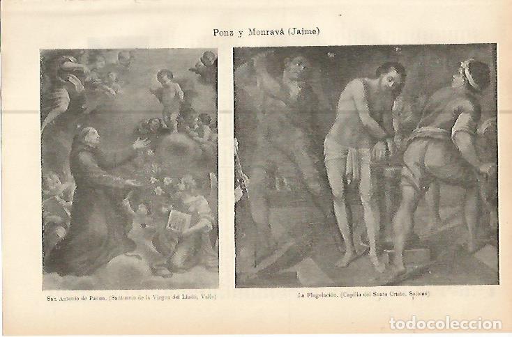 Postales: LAMINA ESPASA 10512: San Antonio Abad y La Flagelacion por Poz y Monrava - Varios