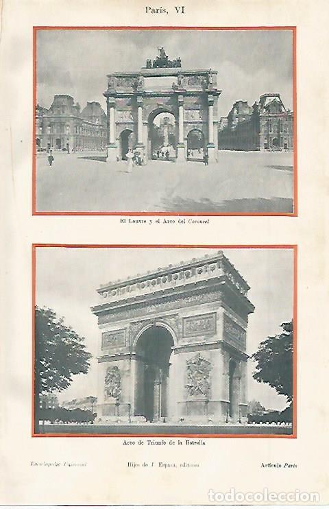 Cartoline: LAMINA ESPASA 2285: Louvre y Arco del Triunfo. Paris - Varios Autores