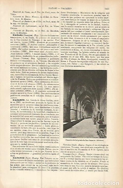 Postais: LAMINA ESPASA 10778: Iglesia de San Nazario en Beziers Francia - Varios