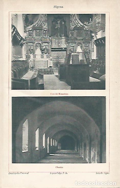 Postales: LAMINA ESPASA 2545: Calustro y Coro del Monasterio de Sigena Huesca - Varios Autores