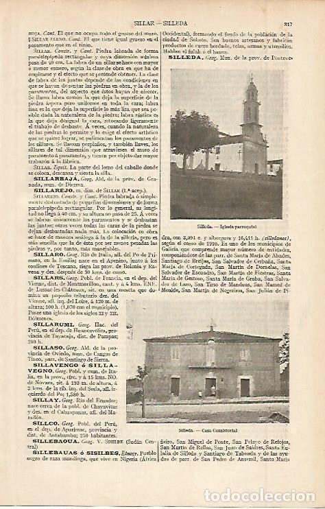 Cartoline: LAMINA ESPASA 2588: Vistas de Silleda Pontevedra - Varios Autores