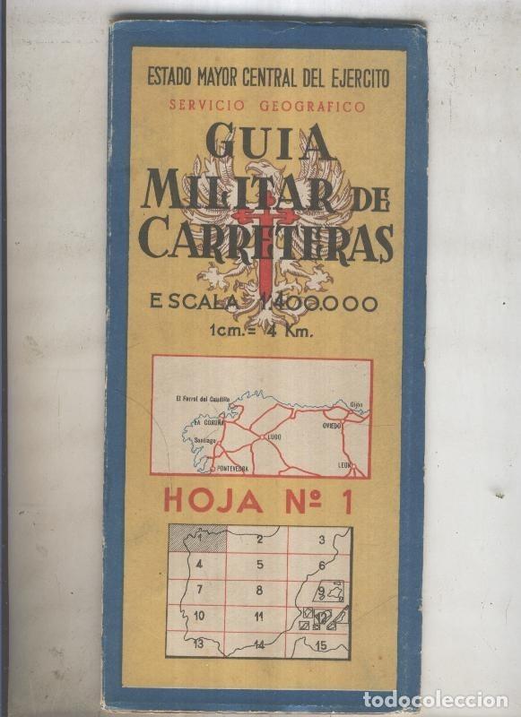 Cartoline: GUIA MILITAR DE CARRETERAS numero 01 de 1959 - VARIOS