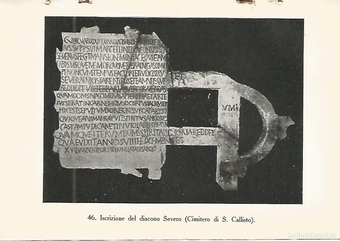 Cartoline: Lamina 461: CATACUMBAS DE ROMA. Inscripcion del diacono Severo. Cementerio de San Calixto - P. Sisto