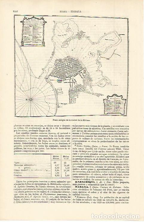 Postcards: LAMINA ESPASA 11403: Plano antiguo de La Habana Cuba - Varios