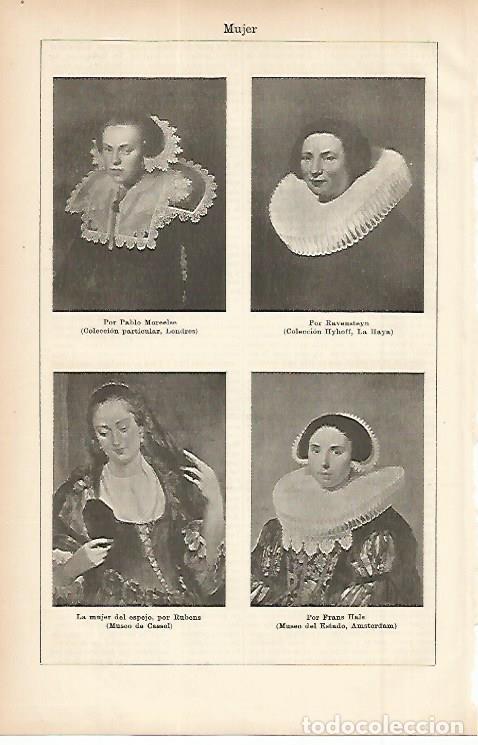 Postkarten: LAMINA ESPASA 11465: Retratos de mujer por Moreelse Ravensteyn Rubens y Hals - Varios
