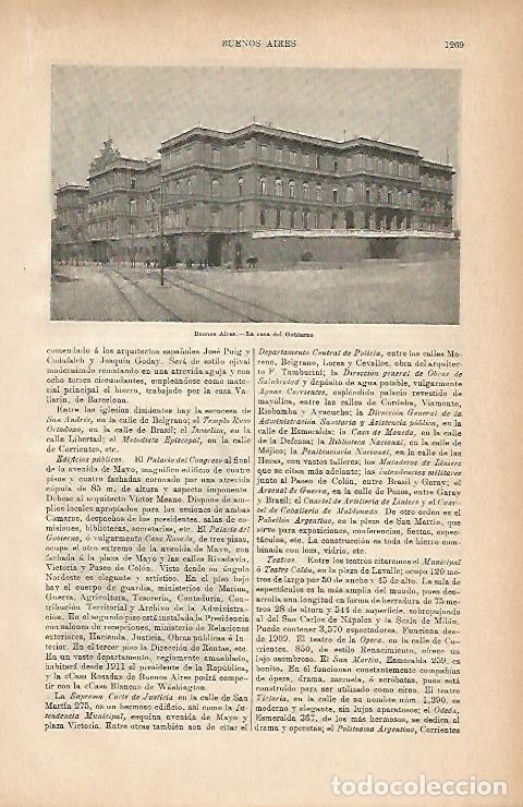Postkarten: LAMINA ESPASA 11862: La Casa del Gobierno en Buenos Aires - Varios