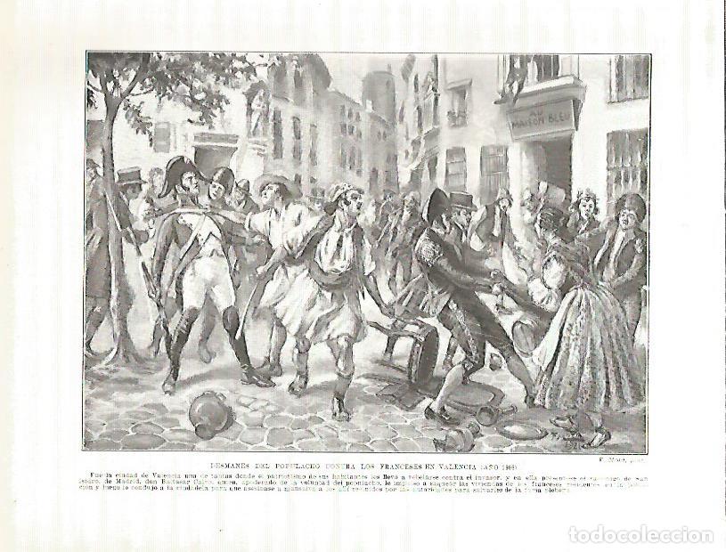 Postkarten: LAMINA 4233: Desmanes del populacho contra los franceses en Valencia (a&ntilde;o 1808) - Manuel Rodriguez C