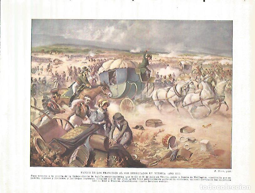 Postcards: LAMINA 4262: Panico de los franceses al ser derrotados en Vitoria en 1813 - Manuel Rodriguez Codola