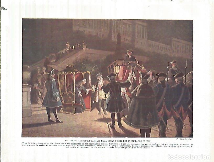 Cartoline: LAMINA 4269: Fuga de Madrid de la familia real la noche del 24 de mayo de 1766 - Manuel Rodriguez Co
