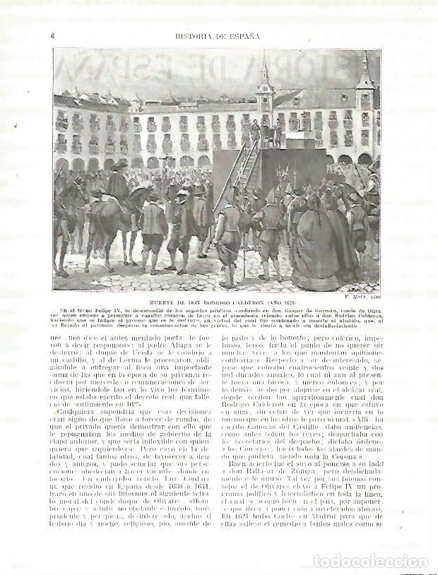 Cartoline: LAMINA 4285: Muerte de Rodrigo Calderon en 1625 - Manuel Rodriguez Codola