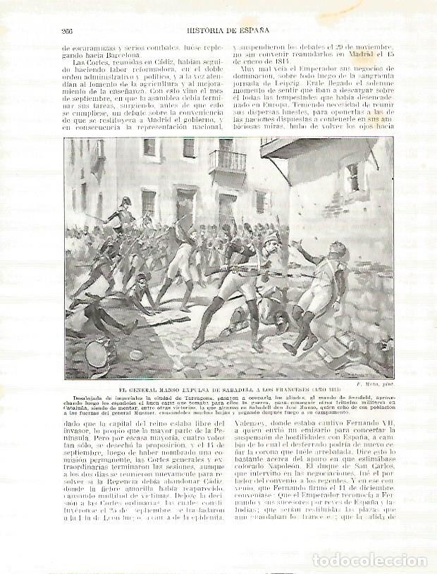 Postkarten: LAMINA 4395: El General Manso expulsa de Sabadell a los franceses en 1813 - Manuel Rodriguez Codola