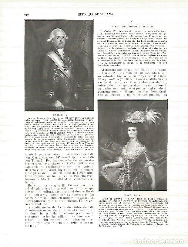 Cartes Postales: LAMINA 4373: Retratos de Carlos IV y de Maria Luisa - Manuel Rodriguez Codola