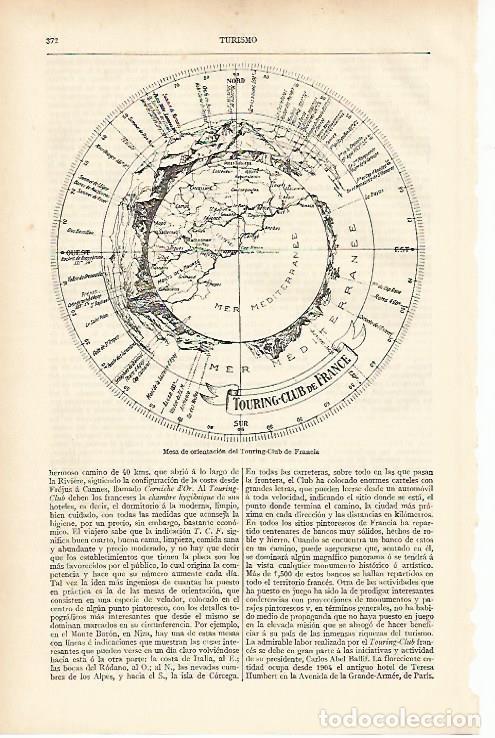 Postales: LAMINA ESPASA 12035: Mapa de orientacion del Touring Club de Francia - Varios