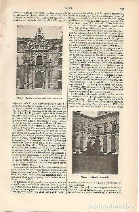 Postais: LAMINA ESPASA 12092: Monasterio de Ucles Cuenca - Varios