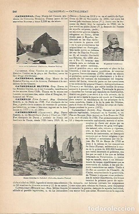 Postkarten: LAMINA ESPASA 2995: Vistas de la Cathedral en Colorado Estados Unidos - Varios Autores