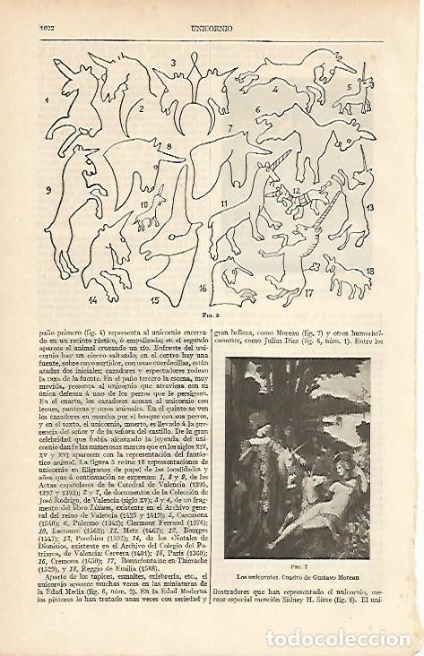 Postcards: LAMINA ESPASA 12129: Los unicornios por Moreau - Varios