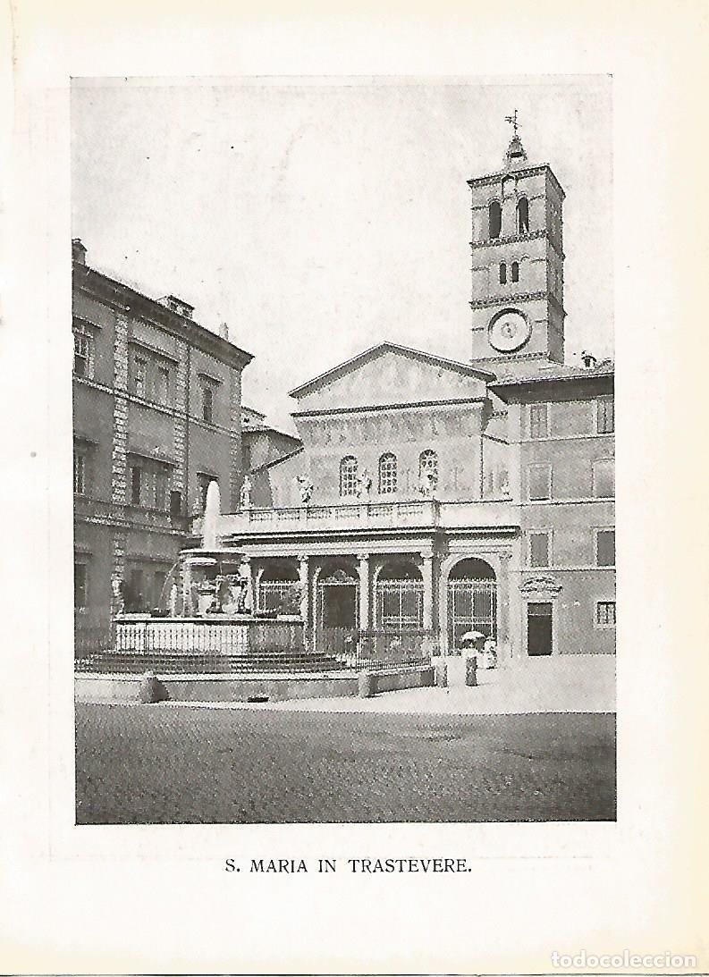 Postais: Lamina 1049: ROMA. Santa Maria in Trastevere - Varios
