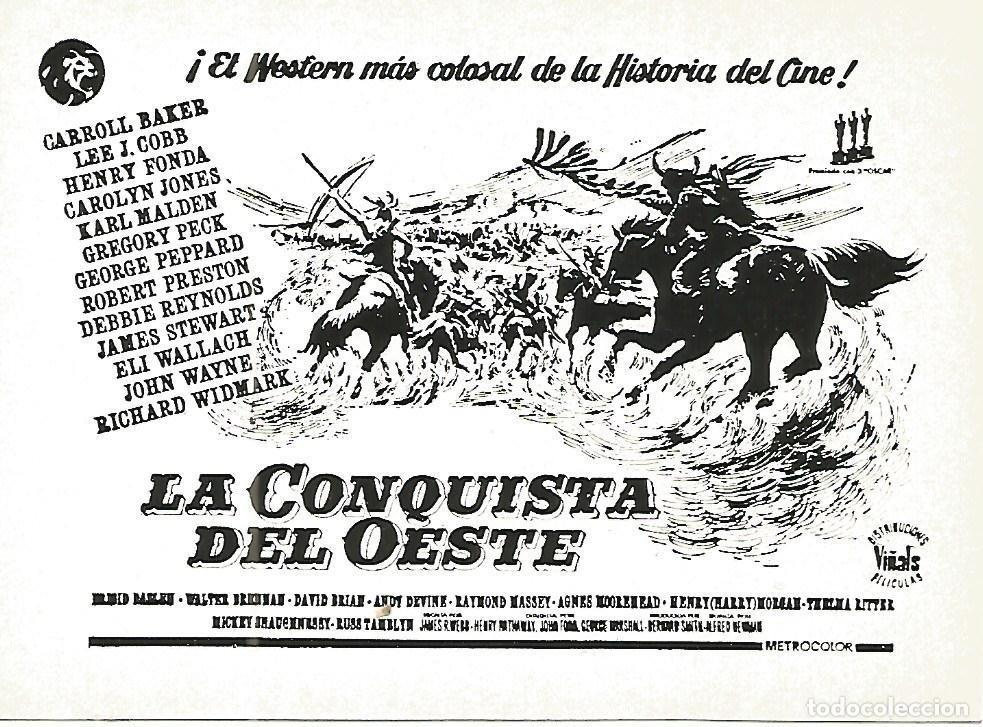 Postales: FLYER PUBLICITARIO 098: Film La conquista del oeste - Varios