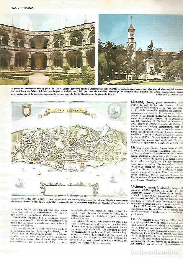 Postais: LAMINA MONITOR 0325: MAPA Y VISTAS DE LISBOA PORTUGAL - Varios