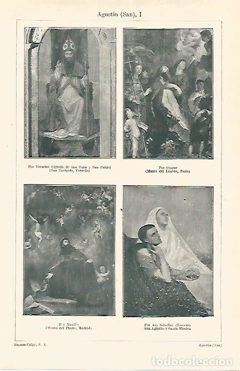 Postcards: LAMINA ESPASA 12684: Obras representando a San Agustin - Varios