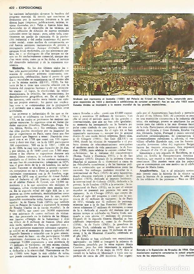 Cartes Postales: LAMINA MONITOR 0485: ENTRADA A LA EXPOSICION DE BRUSELAS DE 1958. GRABADO QUE REPRESENTA EL INCENDIO