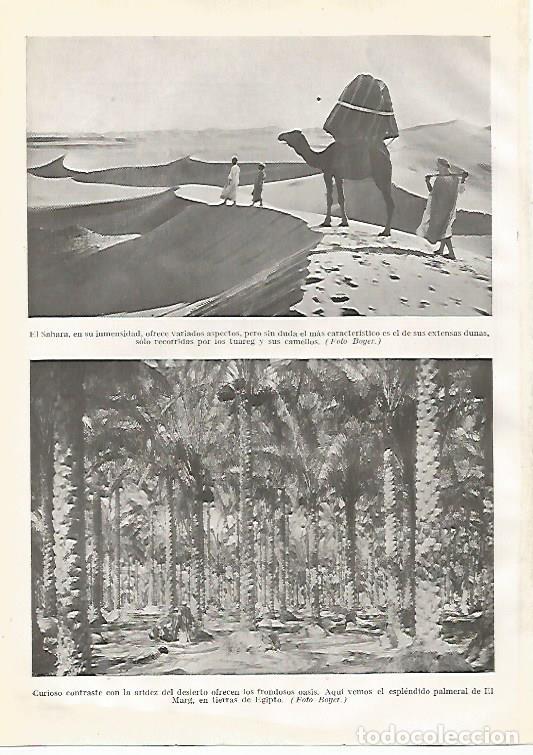 Postales: LAMINA GEOGRAFIA 0154: Sahara y oasis de El Marg en Egipto - Ricardo Beltran y Vicente Vera