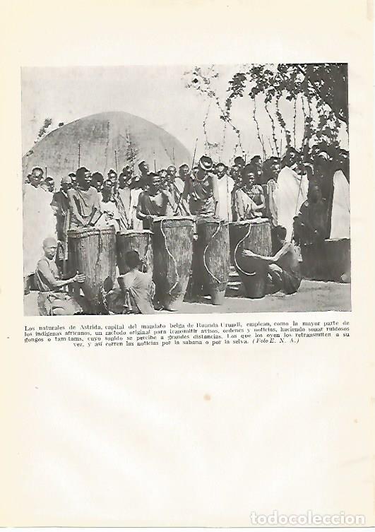 Cartoline: LAMINA GEOGRAFIA 0146: Hombres de Astrida Ruanda - Ricardo Beltran y Vicente Vera