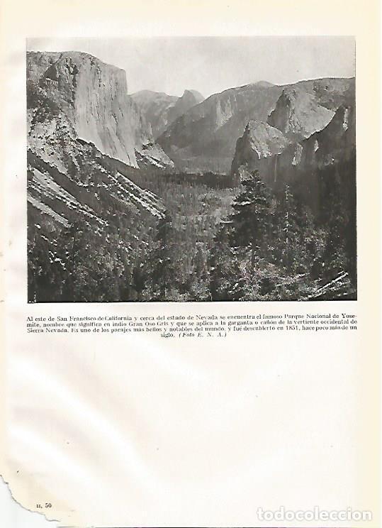 Cartoline: LAMINA GEOGRAFIA 0197: Parque Nacional de Yosemite Estados Unidos - Ricardo Beltran y Vicente Vera